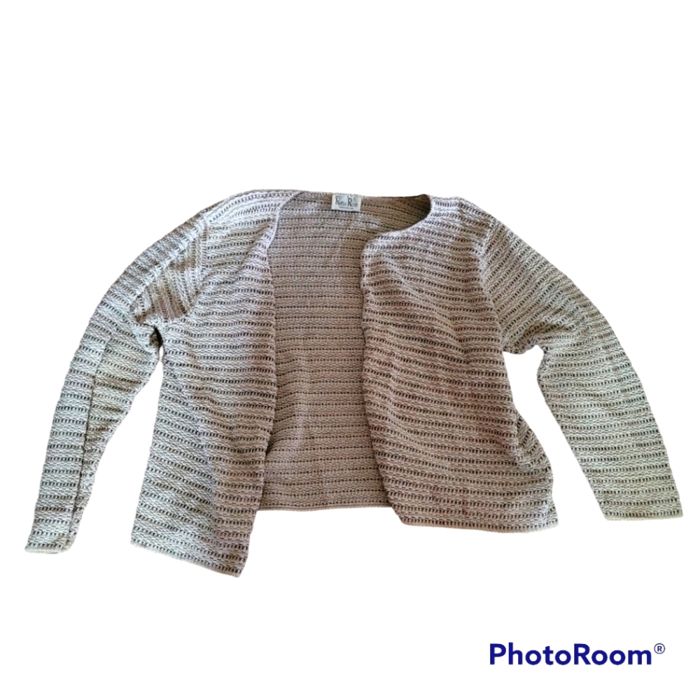 REBA 🌹ROSE💝 CROP💥XL💝 BROWN SHADED💝 KNIT LIKE CARDIGAN 💥